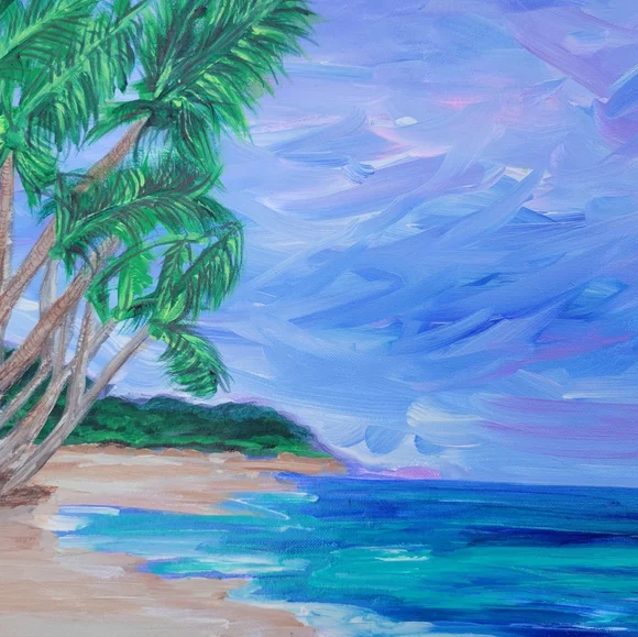 "Island State Of Mind" Original Artwork, Acyrilic On Canvas 16in X 20in - Picture 4 of 5